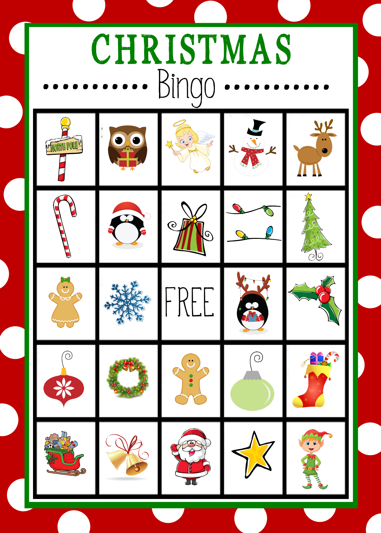 Free Printable Christmas Bingo Game | Christmas | Christmas Bingo - Free Printable Christmas Bingo