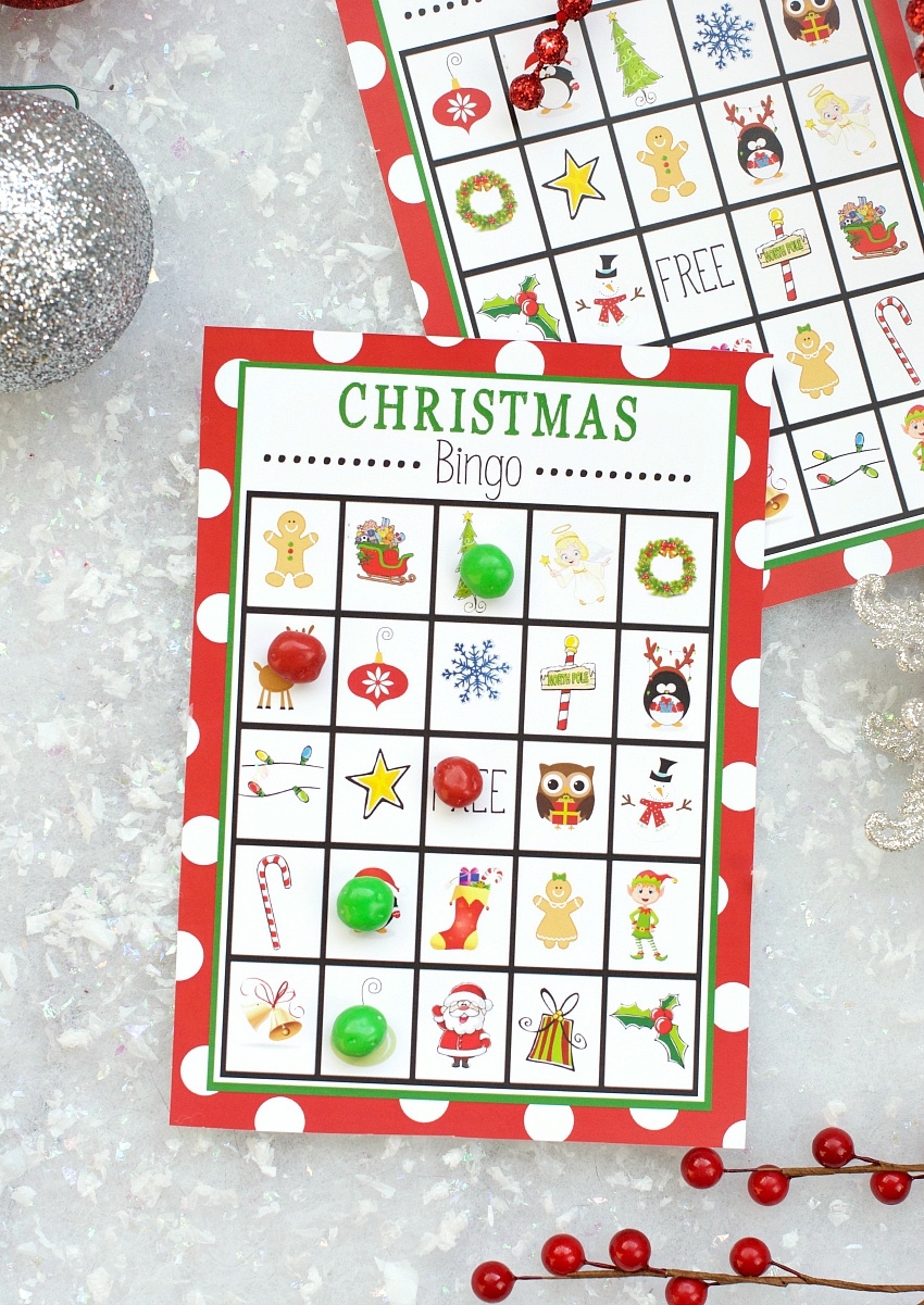 Free Printable Christmas Bingo Game – Fun-Squared - Free Printable Christmas Bingo