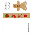 Free Printable Christmas Card With Gingerbread Man   Free Printable Happy Holidays Greeting Cards