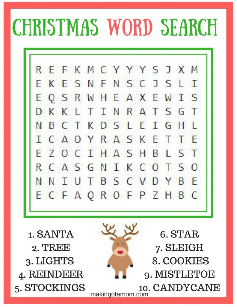 Free Printable Christmas Games - Making Of A Mom - Free Games For Christmas That Is Printable