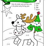 Free Printable Christmas Math Worksheets: Pre K, 1St Grade & 2Nd   Free Printable Math Coloring Worksheets For 2Nd Grade