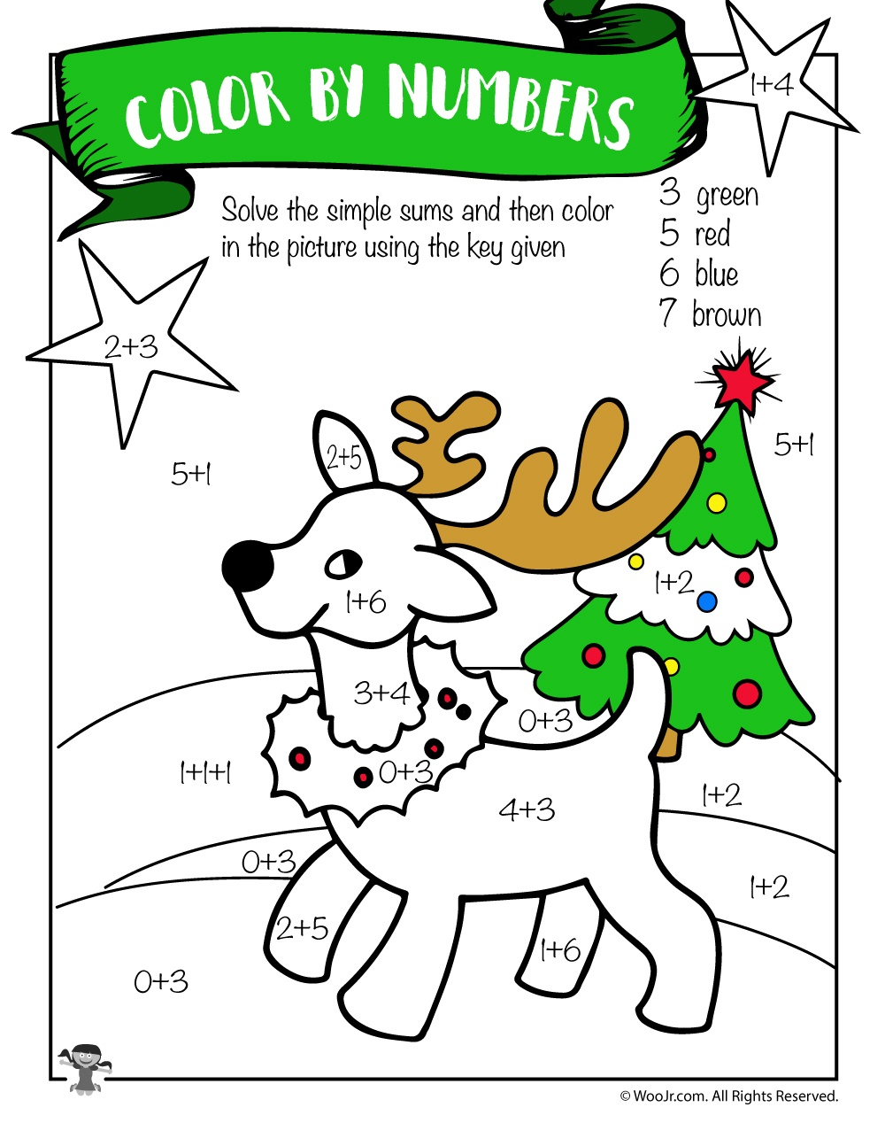 Free Printable Christmas Math Worksheets: Pre K, 1St Grade &amp;amp; 2Nd - Free Printable Math Coloring Worksheets For 2Nd Grade