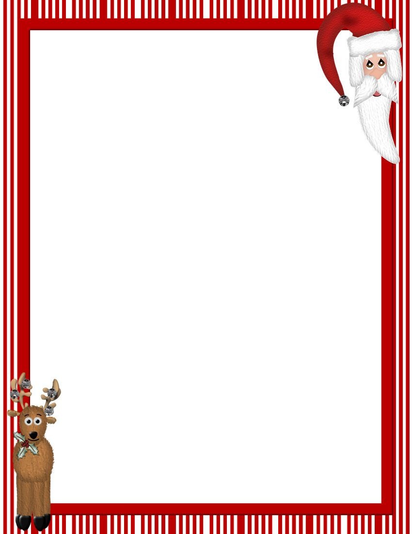 Free Printable Christmas Stationary Borders | Christmasstationery - Free Printable Christmas Templates