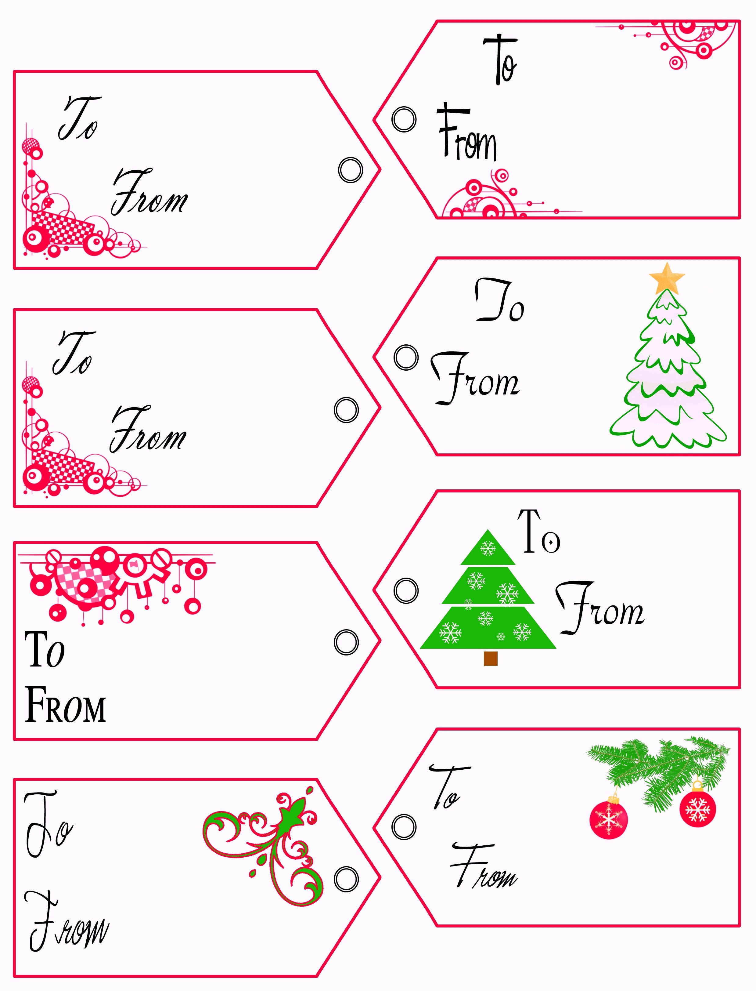 Free Printable Christmas Tags Templates – Pictimilitude - Free Printable Tags Templates