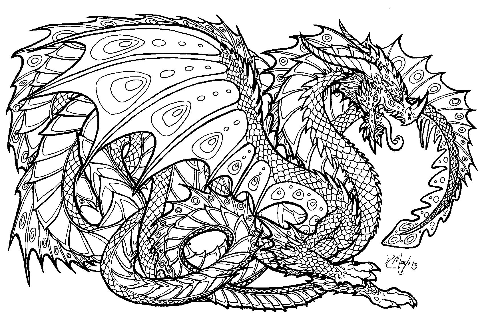 Free Printable Coloring Pages For Adults Advanced Dragons - Google - Free Printable Coloring Pages For Adults Advanced