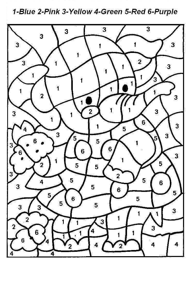Free Printable Colornumber Coloring Pages - Best Coloring Pages - Free Printable Color By Number