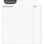 Free Printable // Craft Fair Inventory Sheet // Just For You   Free Printable Inventory Sheets Business