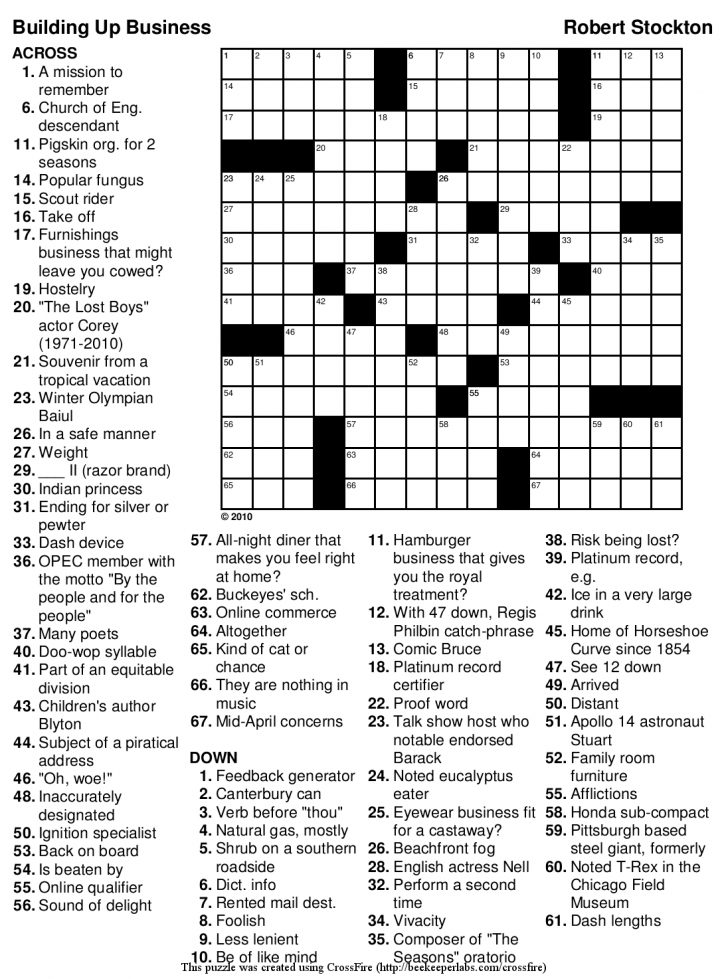 Usa Today Crossword Puzzles Printable Free