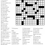 Free Printable Crossword Puzzles | Emergency Preparedness | Free   Printable Newspaper Crossword Puzzles For Free