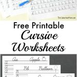 Free Printable Cursive Worksheets + Writing Prompts | Printables   Free Printable Cursive Worksheets