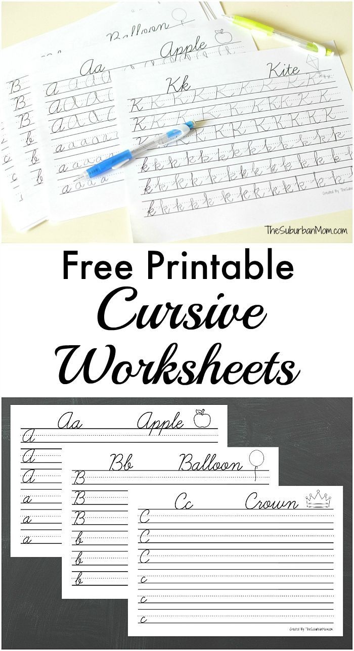 Free Printable Cursive Worksheets + Writing Prompts | Printables - Free Printable Cursive Worksheets
