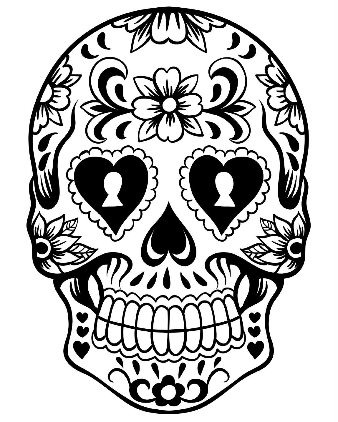 Free Printable Day Of The Dead Coloring Pages - Best Coloring Pages - Free Dia De Los Muertos Printables