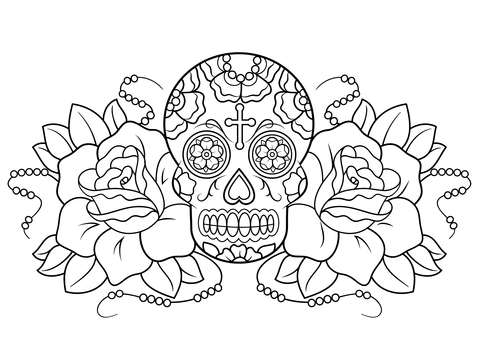 Free Printable Day Of The Dead Coloring Pages - Best Coloring Pages - Free Dia De Los Muertos Printables