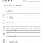 Free Printable Easter Writing Worksheet For Kindergarten   Free Printable Writing Pages
