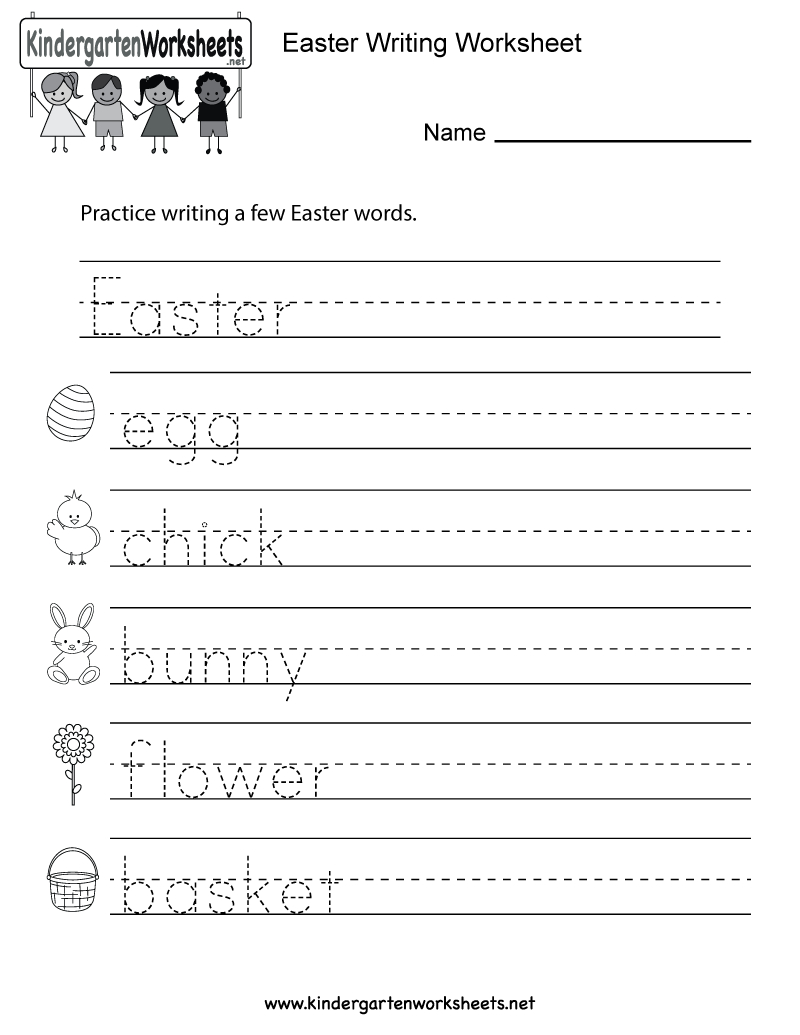 Free Printable Easter Writing Worksheet For Kindergarten - Free Printable Writing Pages
