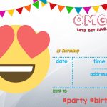 Free Printable Emoji Invitation | Free Printable Birthday   Free Emoji Party Printables