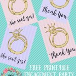 Free Printable Engagement Ring Gift Tags | Planners, Printables And   Party Favor Tags Free Printable