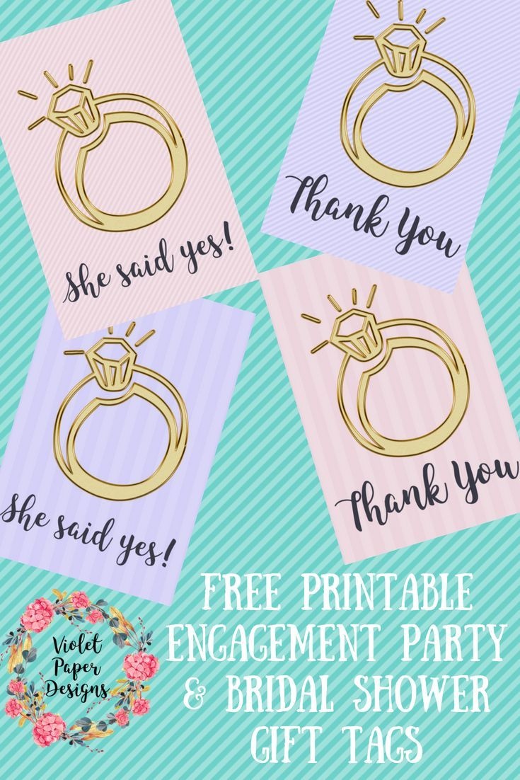 Free Printable Engagement Ring Gift Tags | Planners, Printables And - Party Favor Tags Free Printable