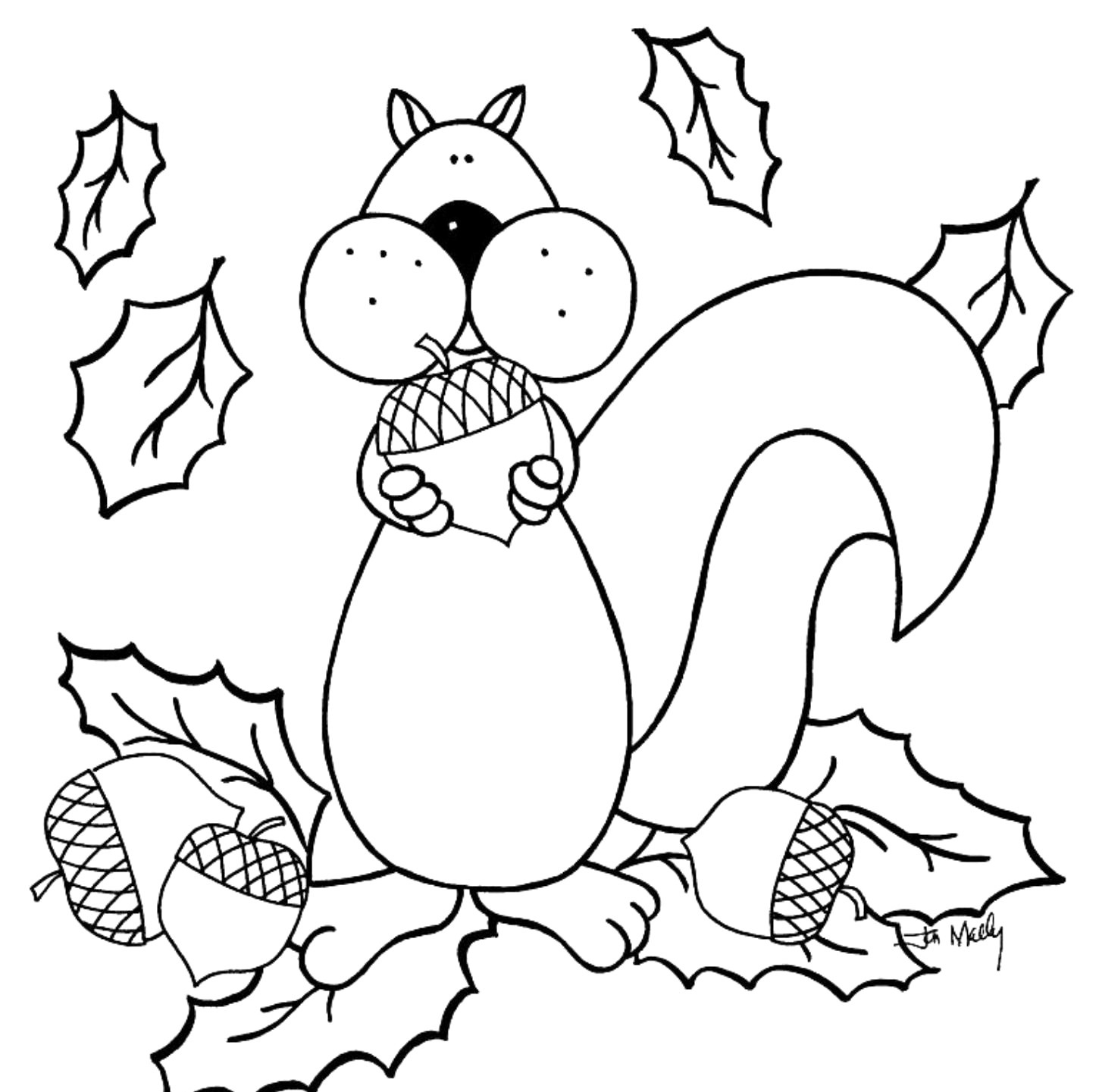 Autumn Animals Coloring Page Free Printable Coloring Pages Fall