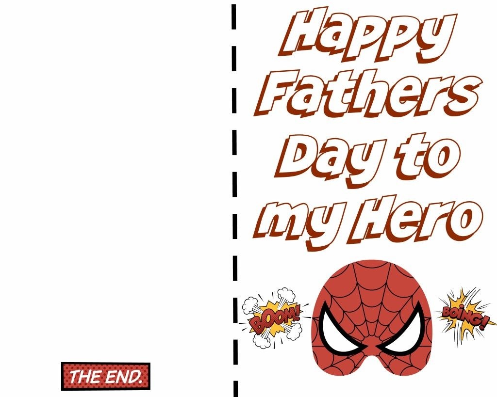 Free Printable Fathers Day Super Hero Cards. Just Print Out And Let - Free Printable Fathers Day Card