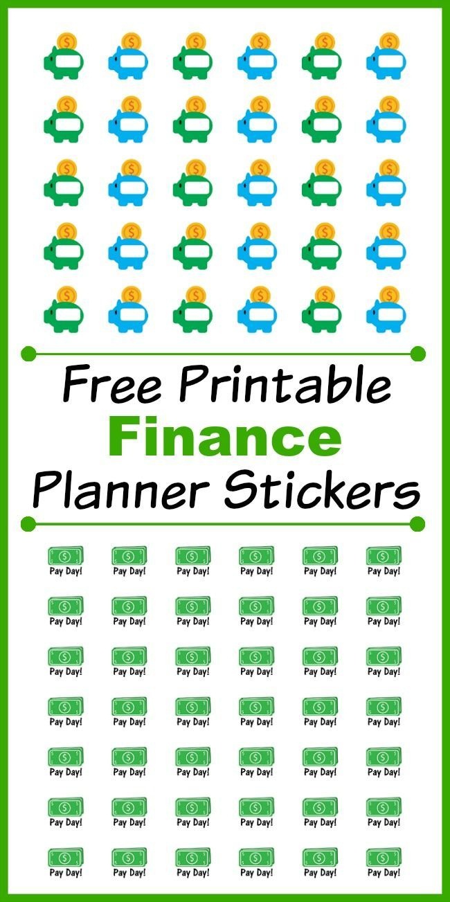 Free Printable Finance Planner Stickers | Free Planner Printables - Free Printable Payday Stickers