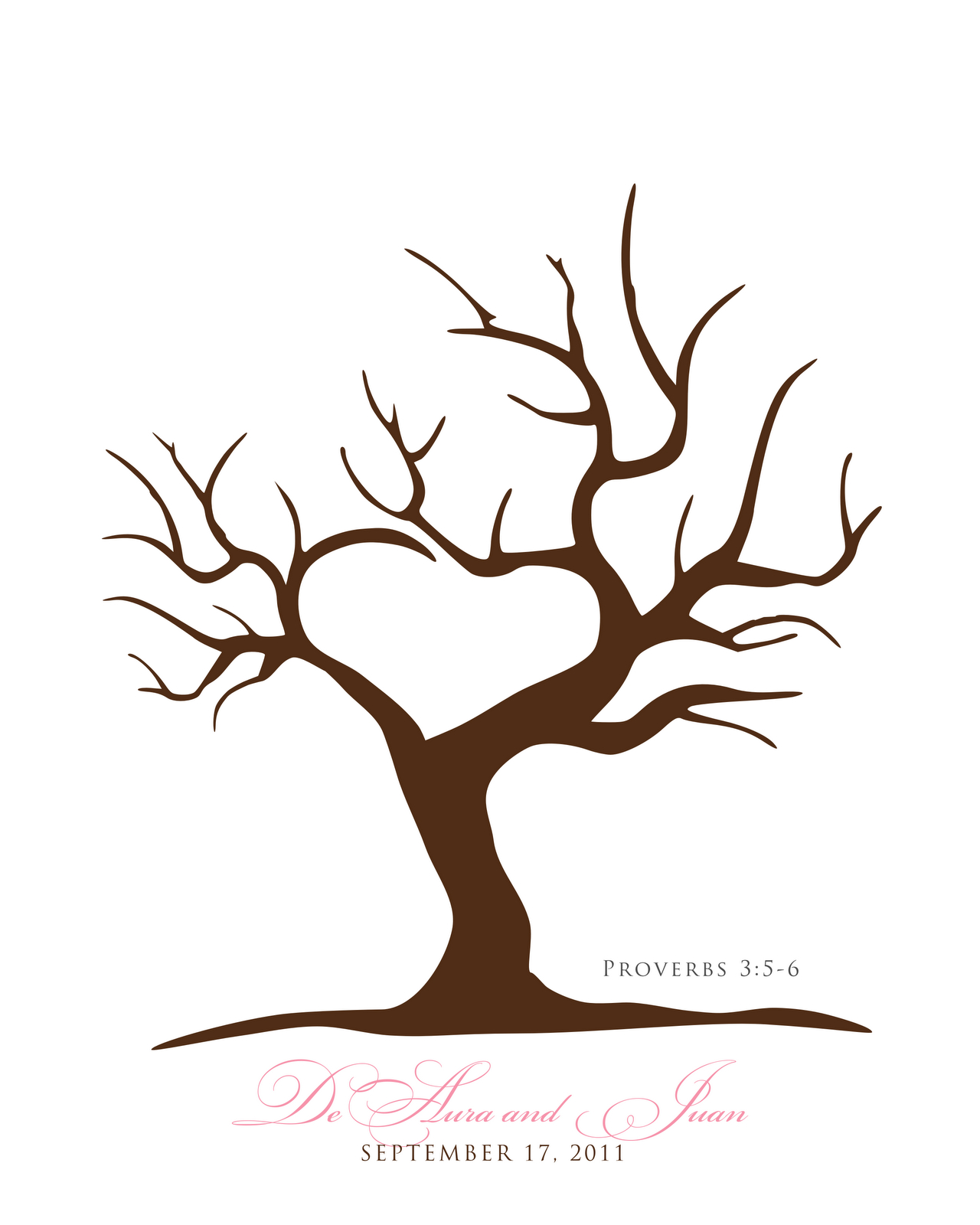 Free Printable Fingerprint Tree Template | Embroidery | Wedding - Free Printable Tree Template