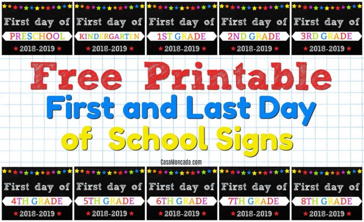 Free Printable Back To School Signs 2017