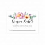 Free Printable Floral Diaper Raffle Tickets Free Png Images   Diaper Raffle Free Printable