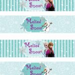 Free Printable Frozen Labels.   Is It For Parties? Is It Free? Is It   Frozen Happy Birthday Banner Free Printable