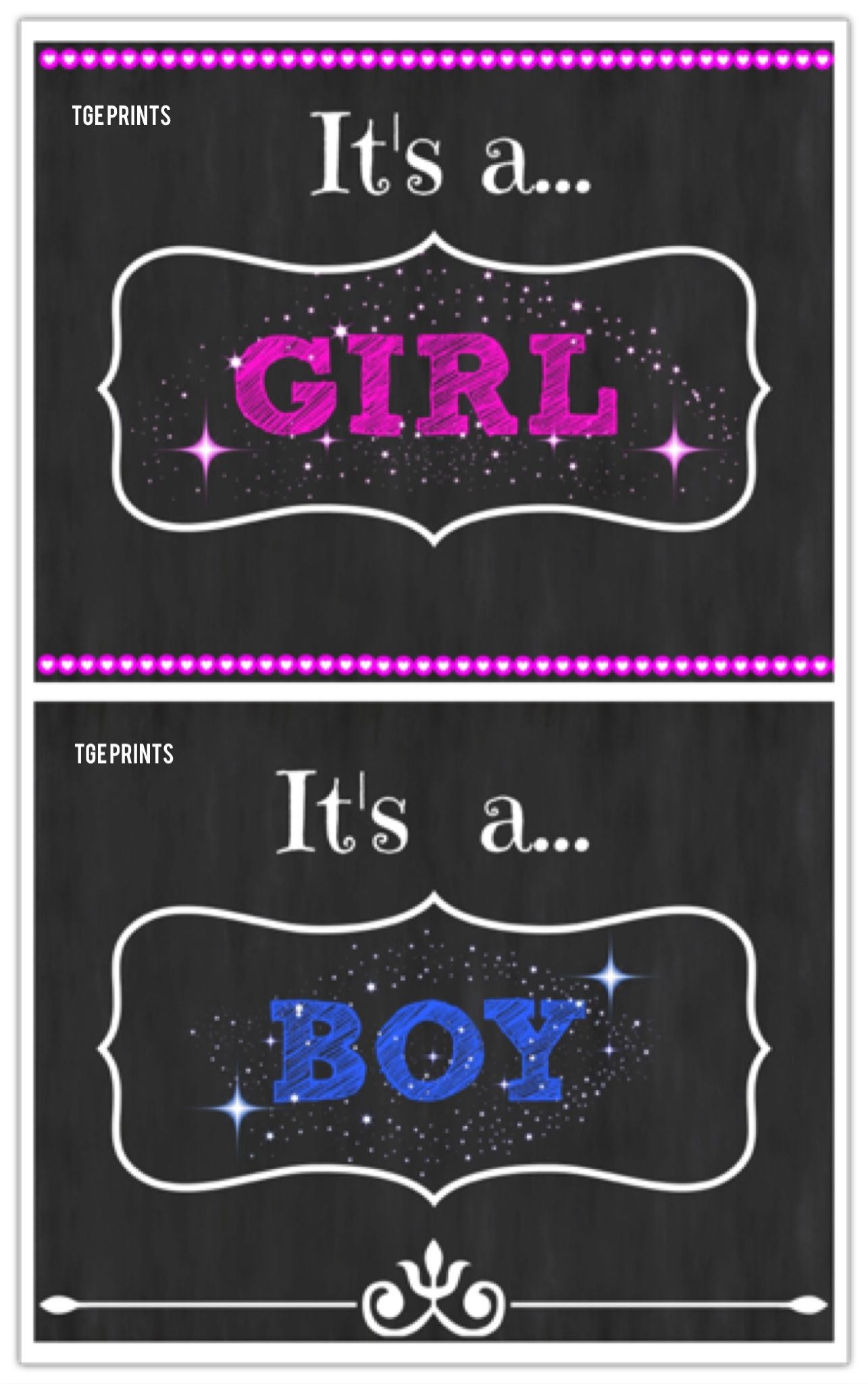 Free Printable Gender Reveal Announcements And Signs! #pregnancy - Free Gender Reveal Printables