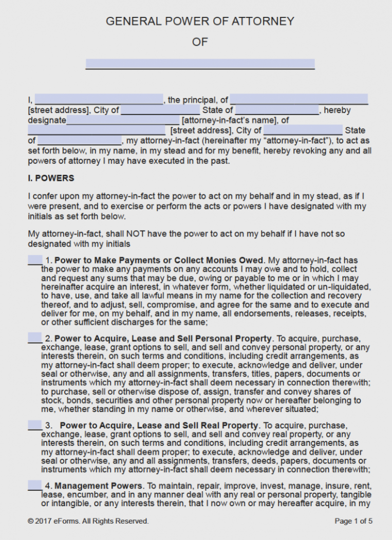 Free Printable General Power Of Attorney Forms – Maryland Real - Maryland Power Of Attorney Form Free Printable