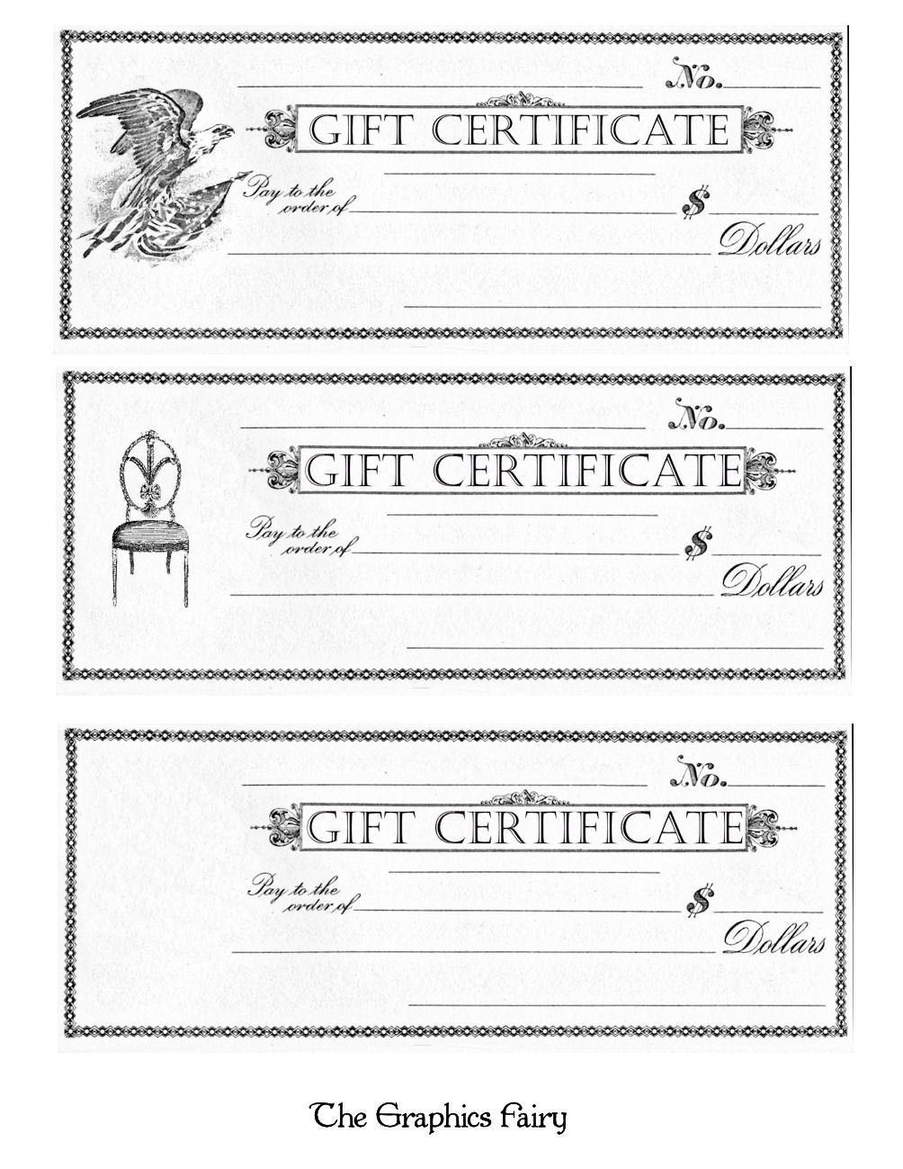 Free Printable - Gift Certificates | Craft Ideas | Free Printable - Free Printable Gift Certificates