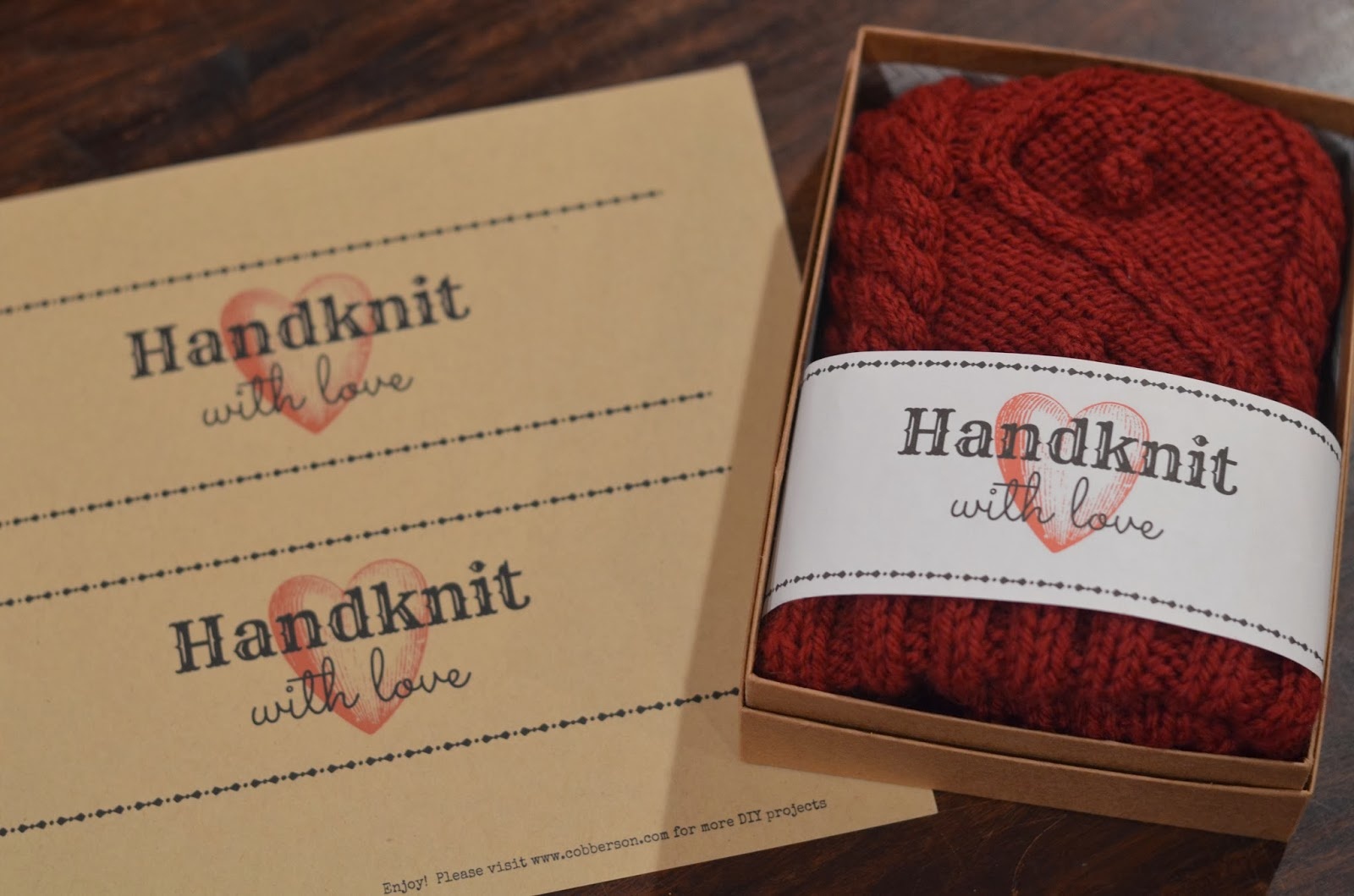 Free Printable- Gift Tag For Handknits | Cobberson + Co. - Free Printable Knitting Labels