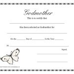 Free Printable Godparent Certificates | Printable Godmother   Free Baby Dedication Certificate Printable