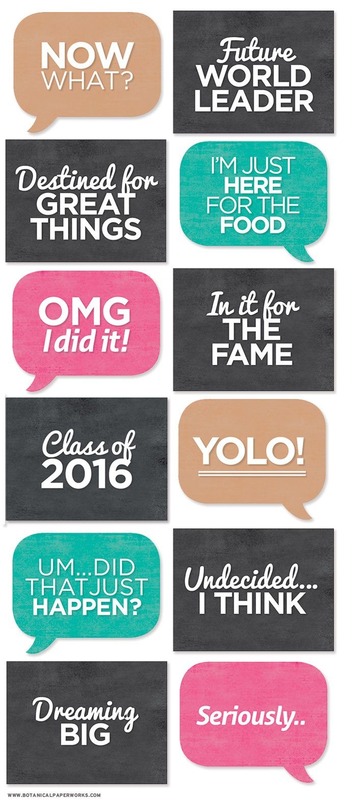 Free Printable} Grad Photo Booth Signs | Pinterest Projects I&amp;#039;ve - Free Printable Photo Booth Sign