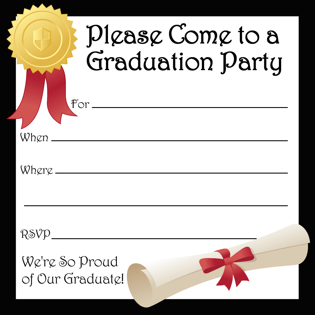 Free Printable Graduation Party Invitations | High School Graduation - Free Printable Graduation Cards 2018