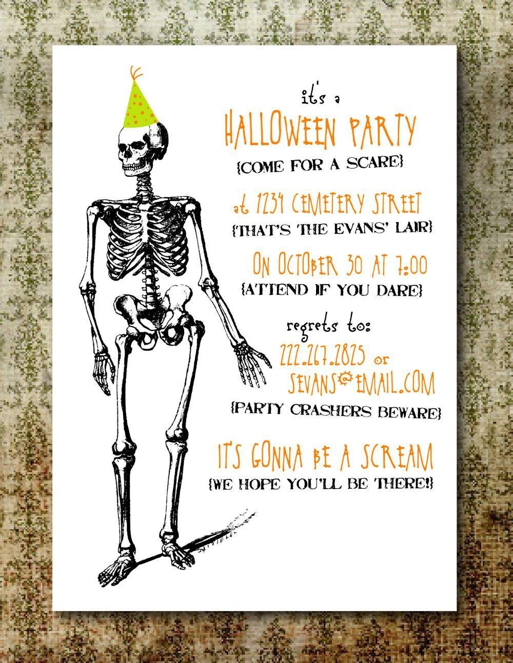 Free Printable Halloween Invitation Templates | Free Printable - Free Printable Halloween Invitations For Adults