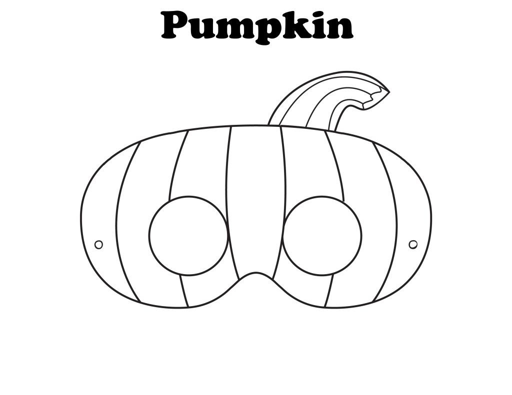 Free Printable Halloween Pumpkin Mask - Ready To Be Colored! | Mops - Free Printable Face Masks
