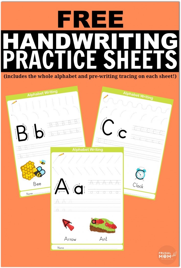 Free Printable Handwriting Worksheets Including Pre-Writing Practice - Free Printable Writing Sheets