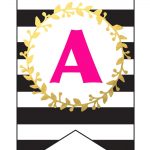 Free Printable Happy Birthday Banner And Alphabet | Black White   Free Printable Abc Banner