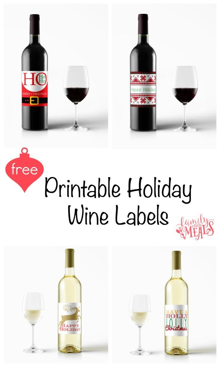 Free Printable Holiday Wine Labels | Printables | Christmas Wine - Free Printable Wine Labels