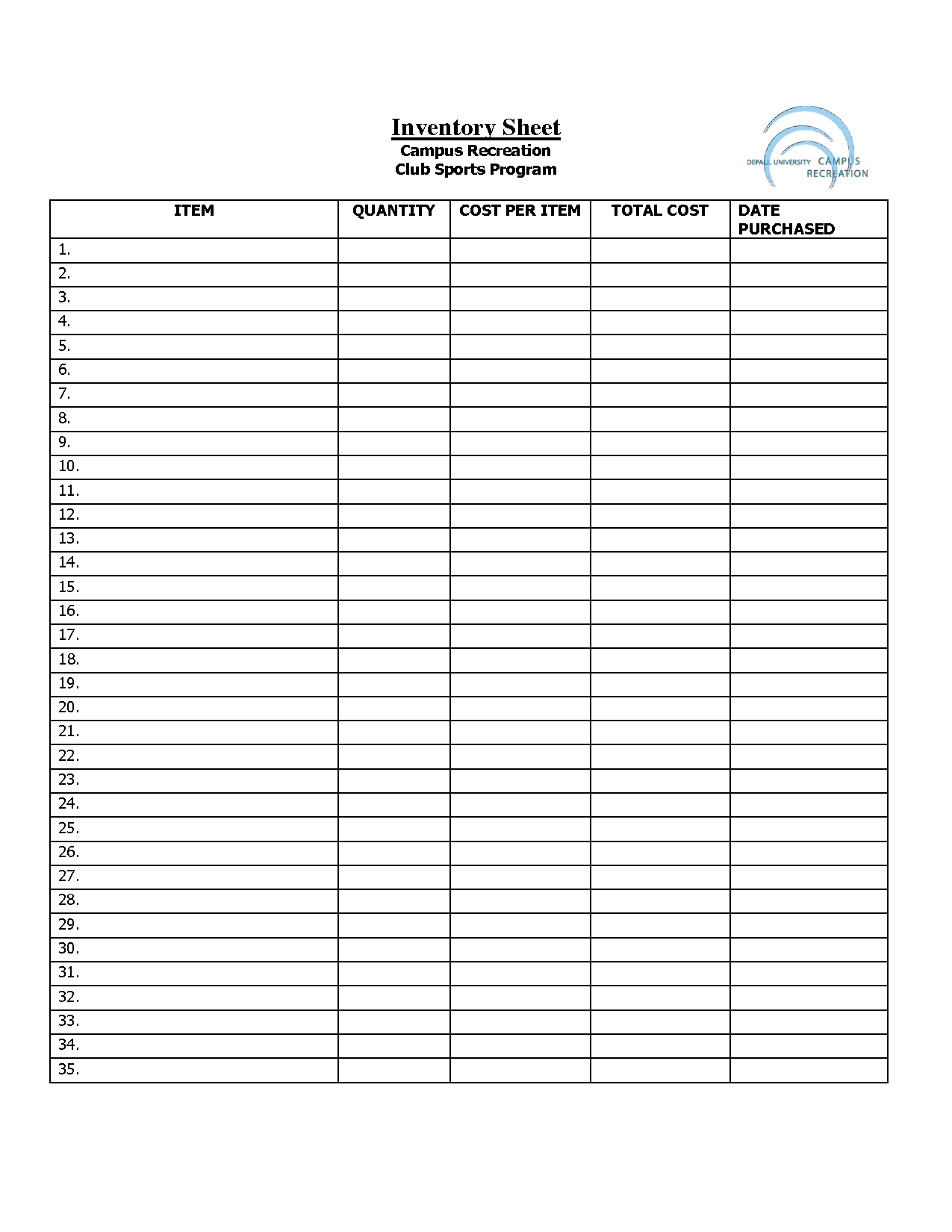 Free Printable Inventory Sheets | Inventory Sheet - Doc | Ideas - Free Printable Inventory Sheets