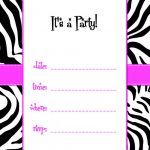 Free Printable Invitations Birthday | Free Printable Birthday   Zebra Print Party Invitations Printable Free