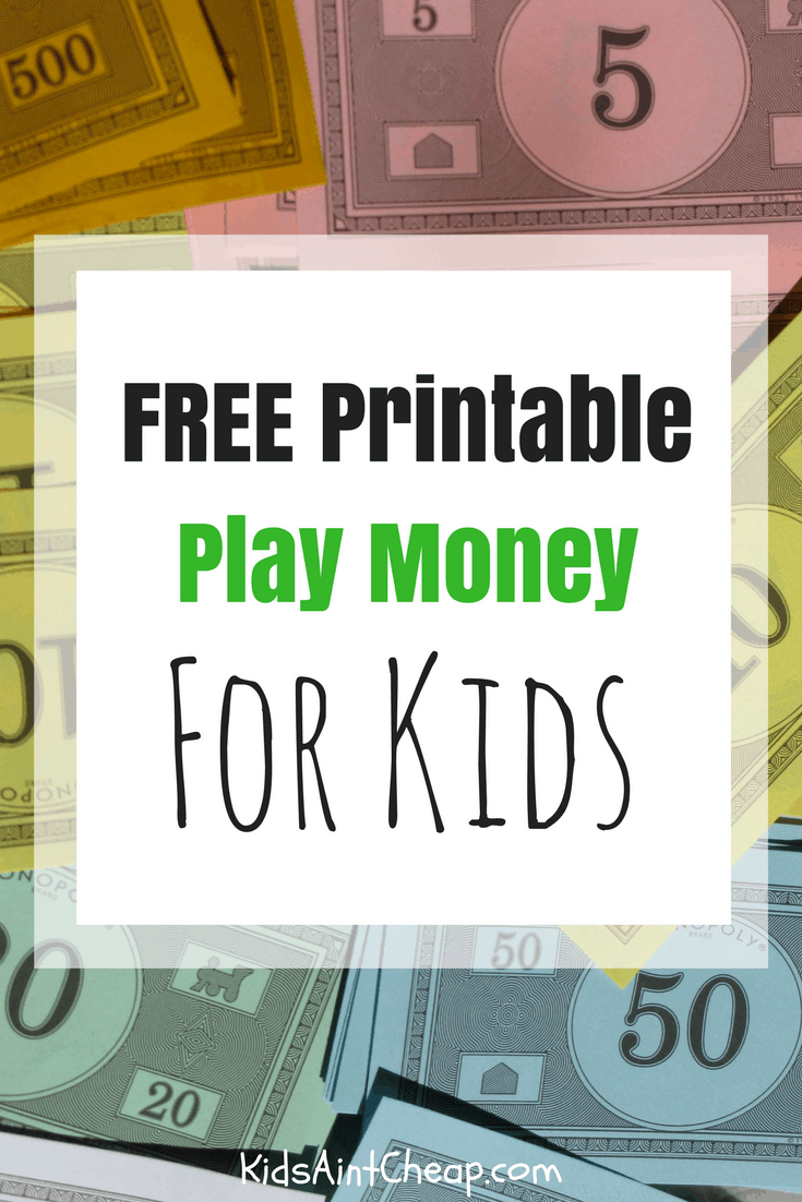 Free Printable Kids Money For Download | Kids Ain&amp;#039;t Cheap - Free Printable Play Money