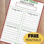 Free Printable Kids' New Year's Resolution Worksheet   Free New Year&#039;s Resolution Printables