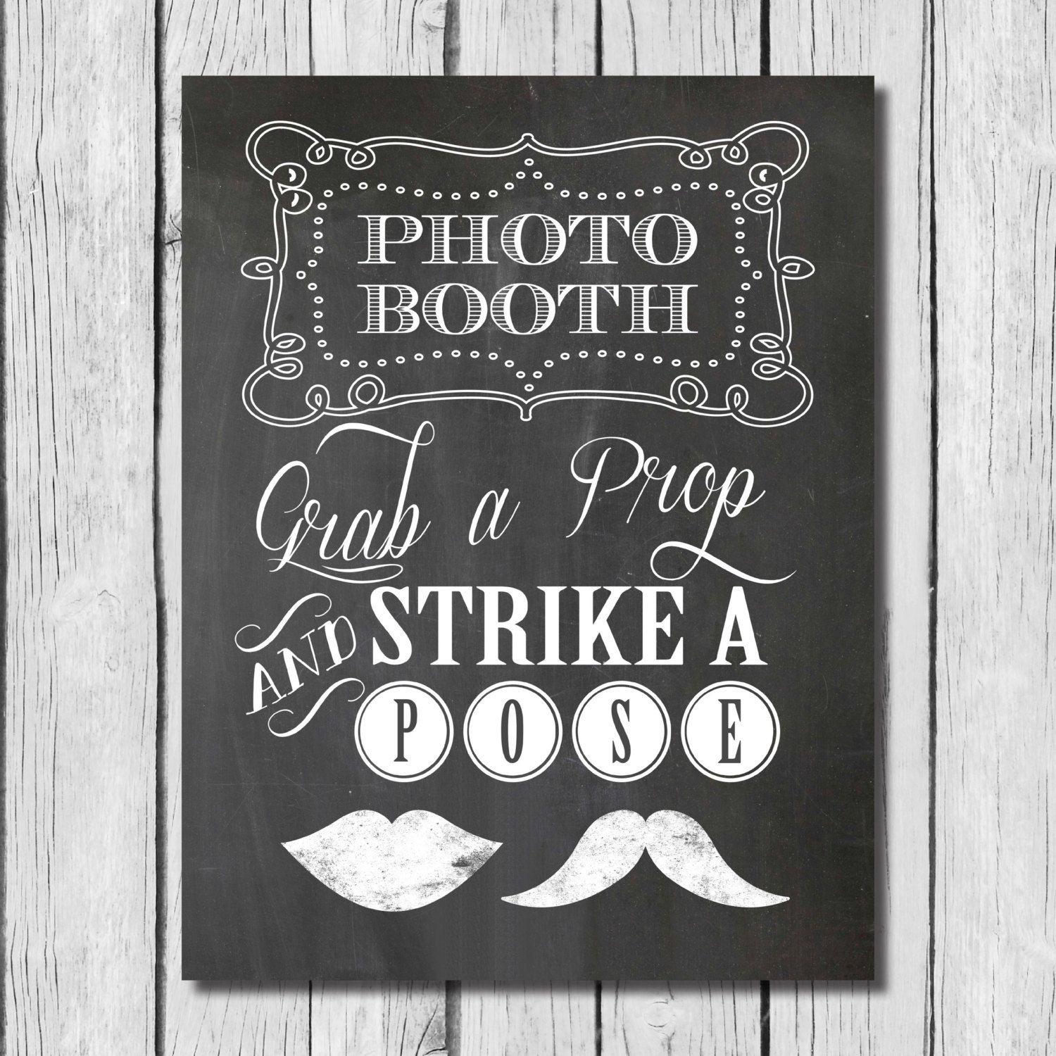 Free Printable Kissing Booth Sign - Free Printable Grab A Prop - Selfie Station Free Printable