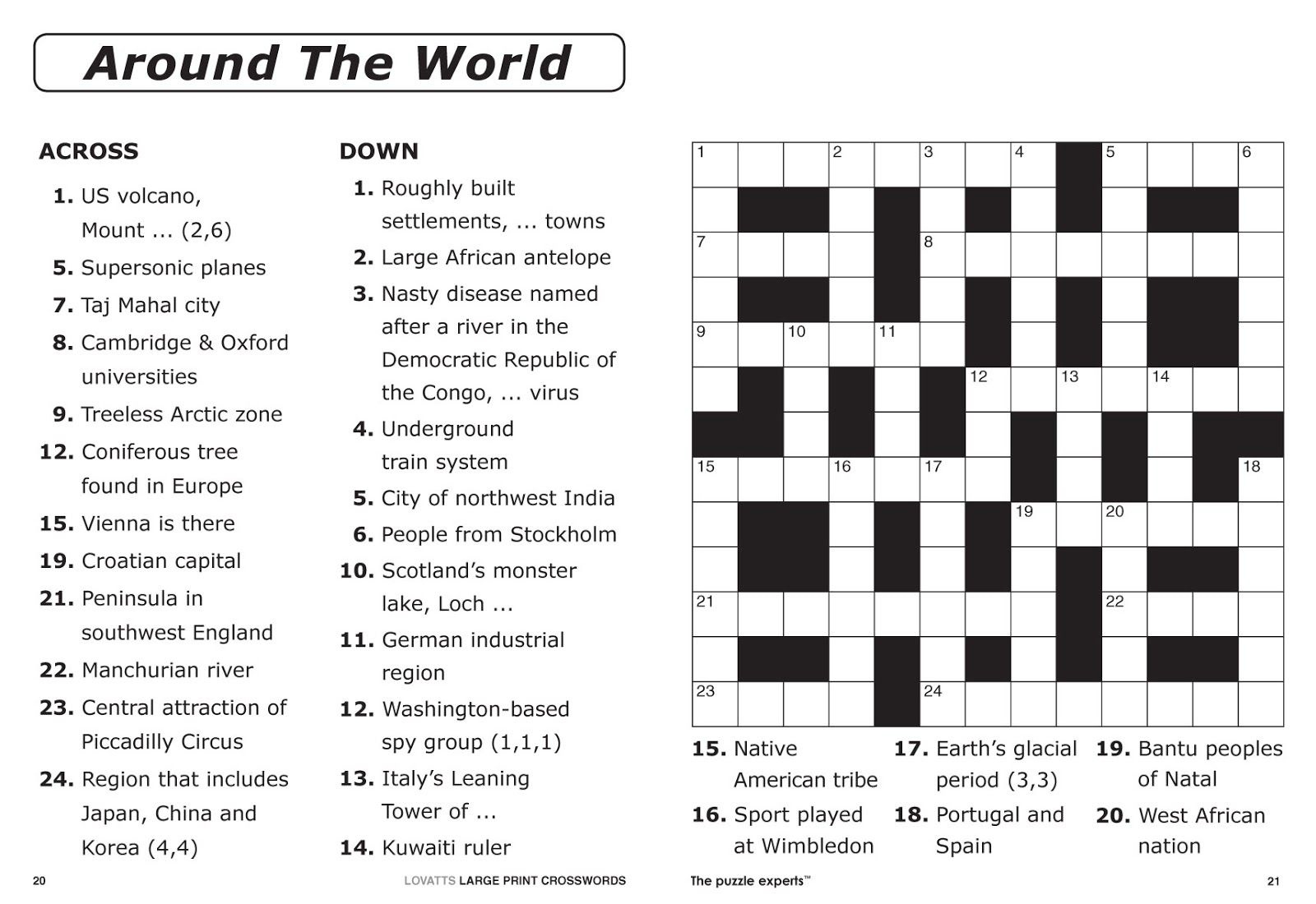 Free Printable Large Print Crossword Puzzles | M3U8 - Free Printable Extra Large Print Word Search