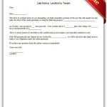 Free Printable Late Notice, Landlord To Tenant Legal Forms | Free   Free Printable Late Rent Notice