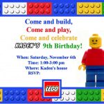 Free Printable Lego Birthday Invitations | Slctn Online   Lego Party Invitations Printable Free
