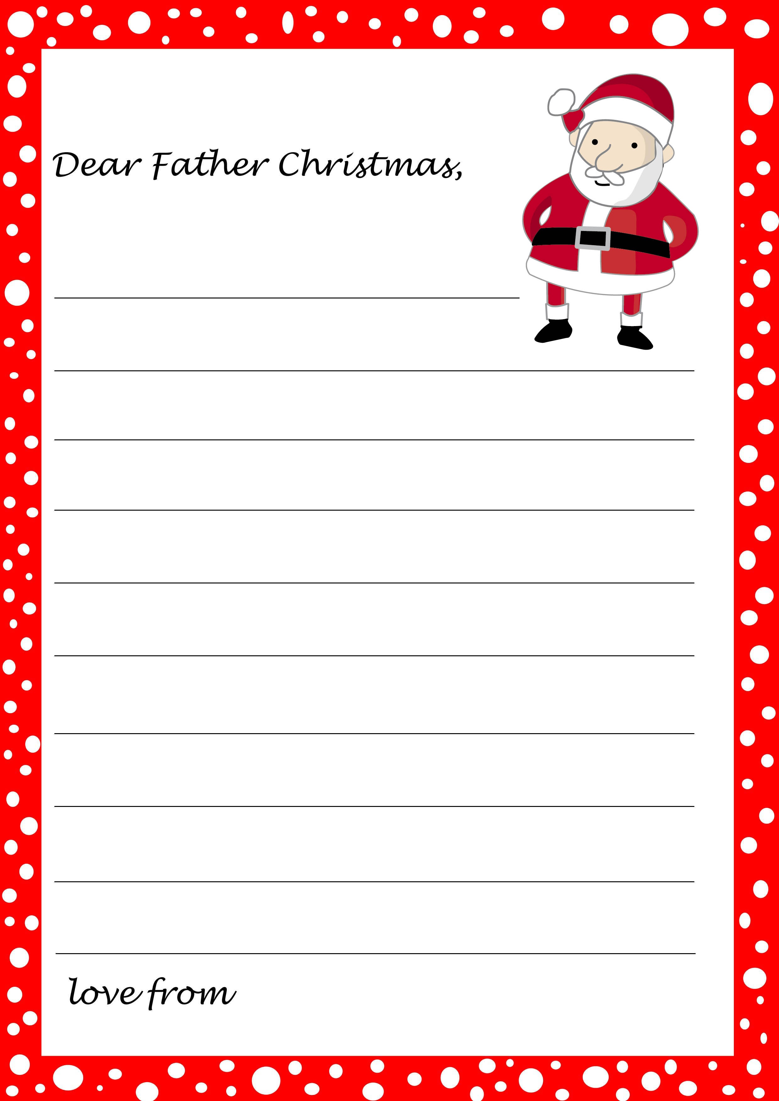 Free Printable Letter From Santa Template Download - Free Santa Templates Printable